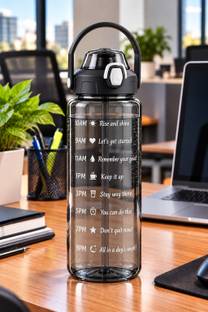 Bellerbird Motivational bottle 2000ml Black 2000 ml Plastic Bottle