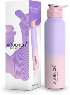 AQUENCH Lean 1 Litre Dual Color Stainless Steel Water Bottle for Travel|Sports|Gym|Yoga 1000 ml Steel Bottle