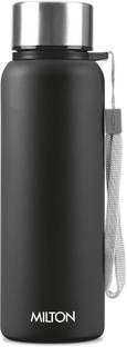 MILTON Brim 750 Stainless Steel Water Bottle, 690 ml, Black 690 ml Steel Bottle