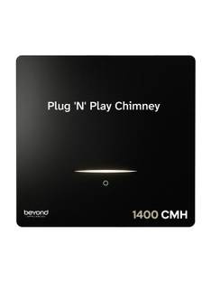 Beyond Appliances CUBE PLUG AND PLAY CHIMNEY 1400 CMH 60 cm | Auto Clean | 5-Stage Charcoal Activated Filter | Touch Con