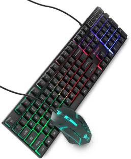 Raegr RapidGear X30 Wired Rainbow Backlight Keyboard and 1200 dpi Mouse Combo