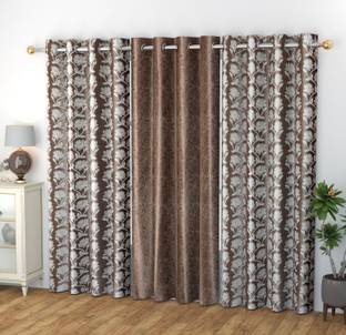 shopgallery 274 cm (9 ft) Long Door Polyester Room Darkening Curtain