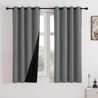HOMEMONDE 152.4 cm (5 ft) Window Polyester Blackout Curtain (Pack Of 2)