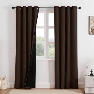 Homemonde 243.84 cm (8 ft) Shower Polyester Blackout Curtain
