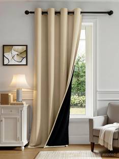 Homemonde 213.36 cm (7 ft) Door Polyester Blackout Curtain Single Curtain