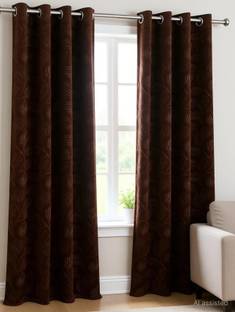 Stackers 152 cm (5 ft) Window Velvet Room Darkening Curtain (Pack Of 2)