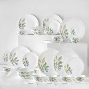 Larah by Borosil Pack of 34 Opalware 34 N D/SET FAUNA GALAXY Dinner Set