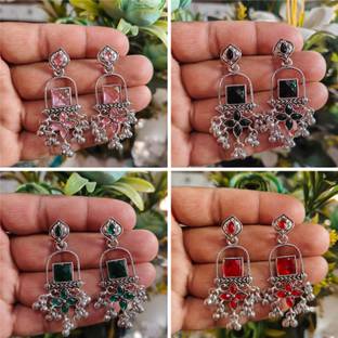 Sarthak Royal Crystal Alloy Drops & Danglers, Earring Set