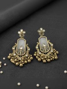lavorish 3 Pair combo Ethnic Kundan Drop Earrings for Women Alloy Drops