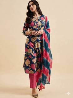 FABUNNA COTTON Women Kurta Pant Dupatta Set
