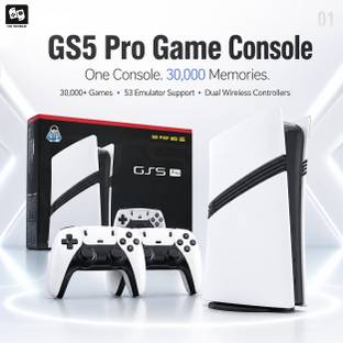 HG WORLD Retro GS5 PRO Gaming Console with 2.4G Dual Video Games For TV Wireless Gamepad 64 GB with 53+ Emulator, Full H