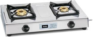 Glen 2 Burners Glass Manual LPG Gas Stove