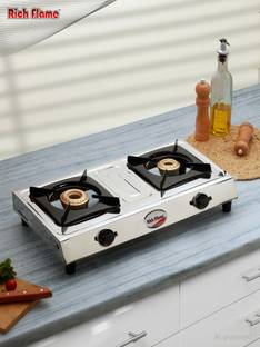 Rich flame Essential Gas Stove 2 Burner Steel