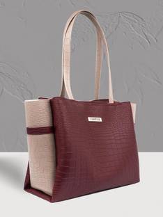 CarryLux Women Maroon, Beige Shoulder Bag
