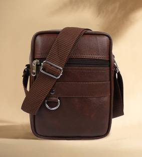 ZipCraze Brown Sling Bag Mini 9 inch Chest Sling bag for Men