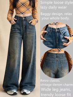 HUNTER & HAYES Baggy Fit Women Blue Jeans