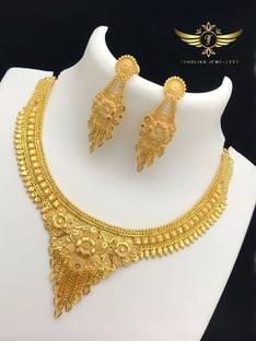 TONOLIKA JEWELLERY Plastic Gold-plated, Brass Gold Jewellery Set