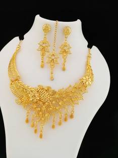 Makezak Brass Gold Jewellery Set
