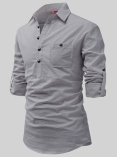 Yugnik Men Solid Straight Kurta