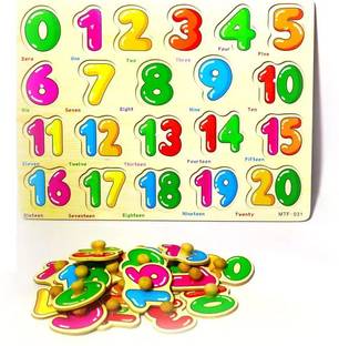 Ritskart Number 1 to 20 Wooden Educational Puzzle for Early Learning for