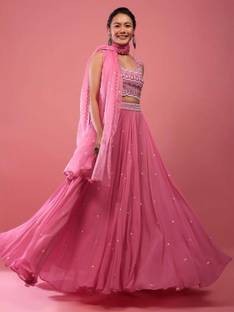 Neel Art Embroidered Semi Stitched Lehenga Choli