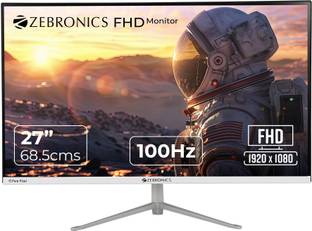ZEBRONICS ZEB-A27FHD 68.58 cm (27 inch) Full HD LED Backlit VA Panel Monitor (A27FHD LED, 250 nits (MAX), Dual Input, Wa