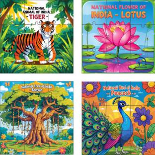pentamark 4 IN 1 National Symbols Wooden Jigsaw Puzzle FOR Kids, PRE