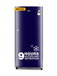 Whirlpool 184 Litre 2 Star Titan Steel Single Door Direct Cool Refrigerator