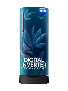 Samsung 183 L Direct Cool Single Door 4 Star Refrigerator with Base Drawer  with Digital Inverter, Single Touch Defrost,