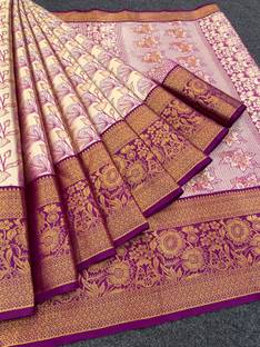 Tankori Self Design Banarasi Tissue Saree