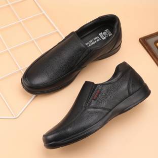 RED CHIEF Genuine Leather Formal Slip-On Shoes for Men Black RC3500 001 Slip On For Men
