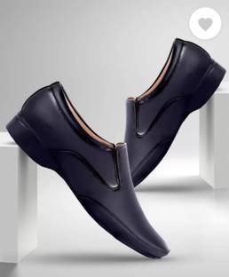 Aaeshu Men and stylish comfortable black color formal shoe Slip On For Men