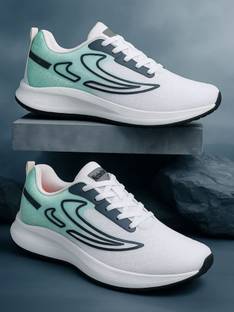 NOBELITE Premium Sports, White Sneakers, Running, Gym, Trending, Stylish Running Shoes For Men