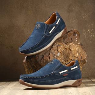 RED CHIEF Genuine Leather Casual Loafers for Men Blue RC3504 002 Slip On Sneakers For Men