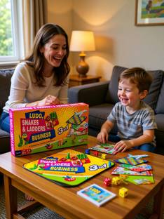 DealBindaas 3 in 1 Ludo & Ladders & Business Indoor Board Game
