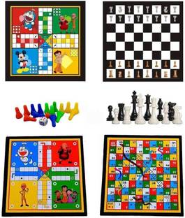 UK Sports 3 in 1 Wooden Combo Ludo, snake Ladder and Chess
