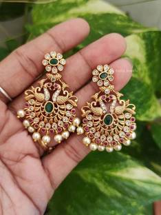 Yogiraj Enterprise Beads Alloy Jhumki Earring