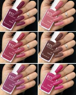 Ryuk Lustrous 6-Piece Shine Nail Polish Kit for Dazzling Manicures Multicolor
