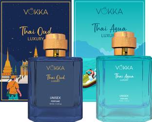 Vokka Unisex Set Of 2 Thai Aqua & Aqua Luxury Long-Lasting Perfumes