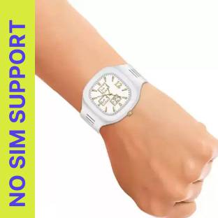 Rolss Rubber Band White Analog Watch for Boys Men Girls and Womens