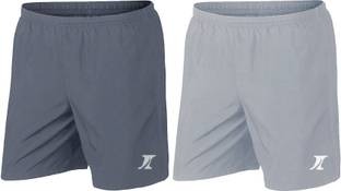 INDICLUB Solid Men Dark Grey, Grey Sports Shorts