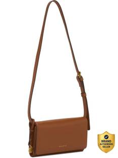 Miraggio Brown Sling Bag Carly Sling Wallet With Adjustable & Detachable Sling