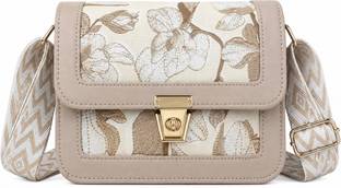 Catlin Beige Sling Bag Floral