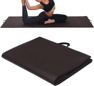 Rainox PU Leather Exercise Yoga Mat Foldable Travelling Yoga Mat with Carrying