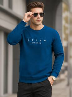 BEING WANTED Full Sleeve Printed Men Sweatshirt