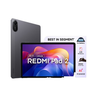 REDMI Pad 2 8 GB RAM 256 GB ROM 11.0 inch with Wi-Fi+4G Gaming MediaTek Helio G100-Ultra processor Tablet (Graphite Grey