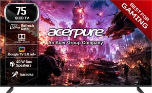 acerpure NITRO 189.2 cm (75 inch) QLED Ultra HD (4K) Smart Google TV with 120 Hz GTV 5.0 ,Android 14 ,Dolby Vision & Dol