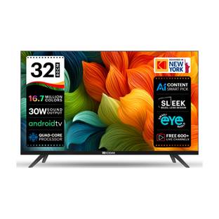 KODAK 9X Series 80 cm (32 inch) HD Ready LED Smart Android TV with 2 Speakers, 30 Watts Sound Output , Quad-Core Process