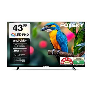 Foxsky 109 cm (43 inch) QLED Full HD Smart Android TV 2026 Edition with 2.1 CH Audio System Tuned by 30W Sun Voice India