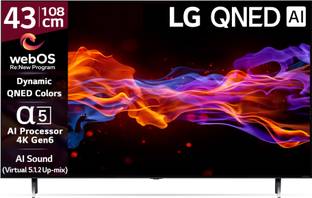 LG QNED 75 108 cm (43 inch) Ultra HD (4K) QNED Smart WebOS TV with Alpha5 AI Processor 4K Gen6, AI Picture Pro, ThinQ AI